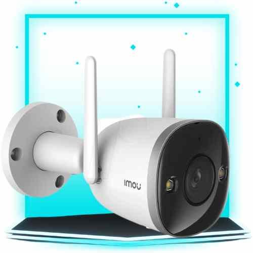 Cámara de seguridad Wi-Fi bullet de 2MP a todo color Modelo: IPC-F26FN Marca: IMOU By Dahua Caracteristicas: Lente de 3.6MM 18090 (2MP) Full Color con detección de humanos